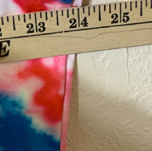 Shein Pink & Blue Tie Dye Short Sleeve Tee Size 2X - Picture 4 of 4